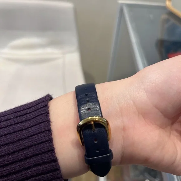 Kate Spade Gold-Tone Watch with Black Strap